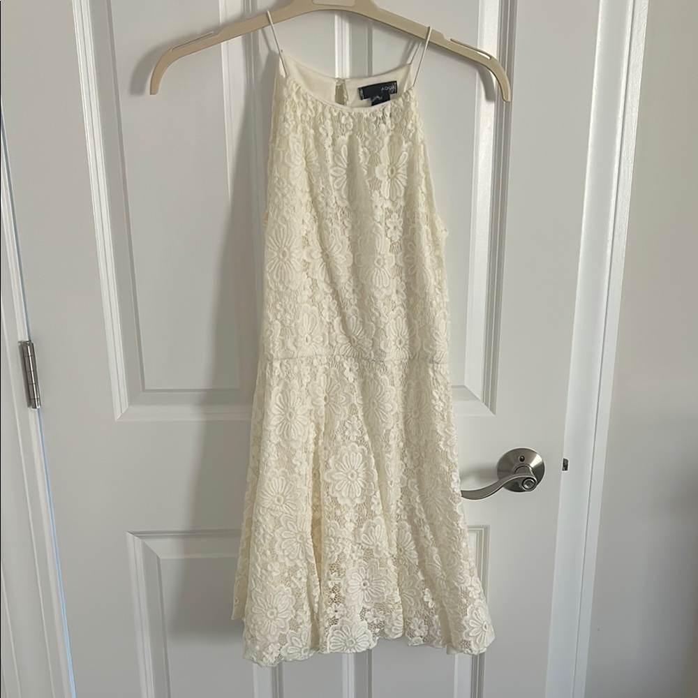 Elegant Cream Lace Dress